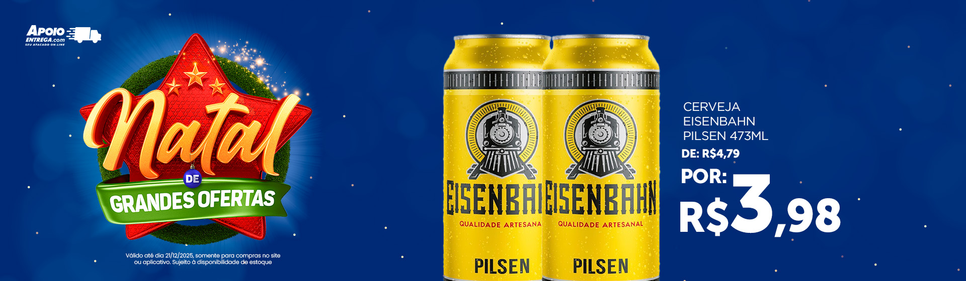 Cerveja Eisenbahn Pilsen 473ml 21/12